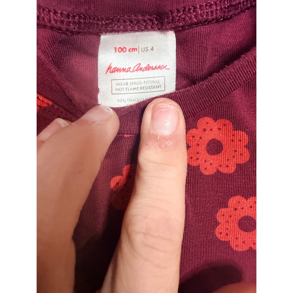Hanna Andersson Pajama Sets Lot of 5 Size 100 US 4 Bows Flowers Stars Stripes - Picture 5 of 11